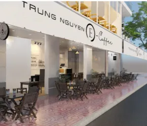 Thi công quán cà phê Trung Nguyên E Coffee 301 Phạm Văn Đồng
