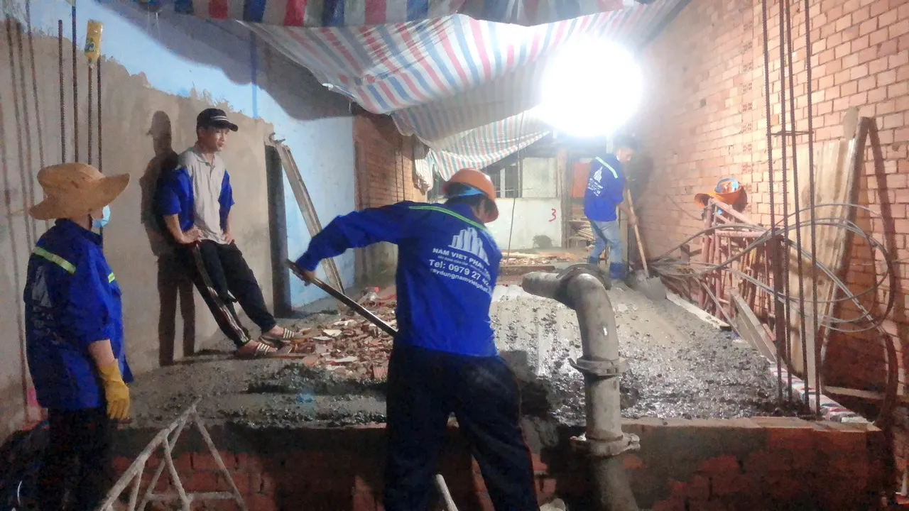 Nam Việt Phát thi công đổ bê tông móng
