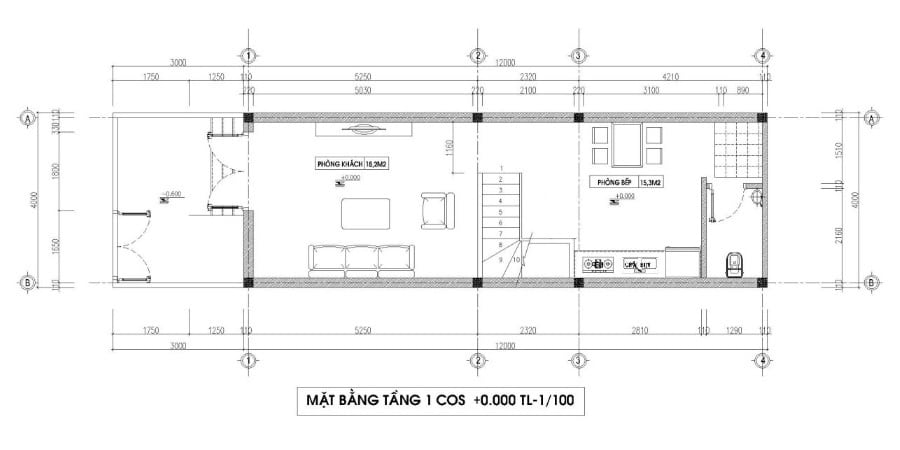 Mẫu nhà ống 2 tầng 4x15m 3 phòng ngủ ngắm là mê Thiết kế nhà đẹp #34 Mẫu nhà ống 2 tầng 4x15m 3 phòng ngủ ngắm là mê Thiết kế nhà đẹp