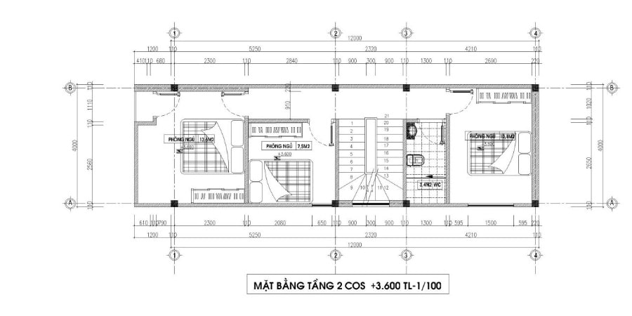 Cập nhật hơn 58 về nhà 2 tầng 3 phòng ngủ 4×15