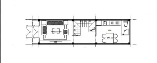 mẫu nhà ống 2 tầng 4x15m 3 phòng ngủ