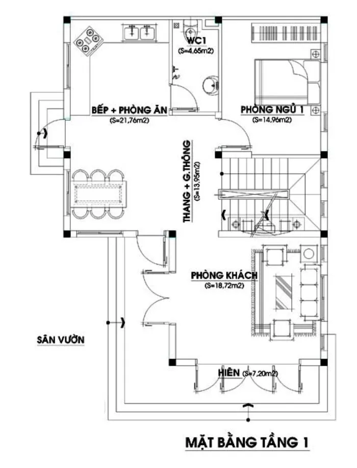 Thiết kế nhà 2 tầng 50m2 - 20