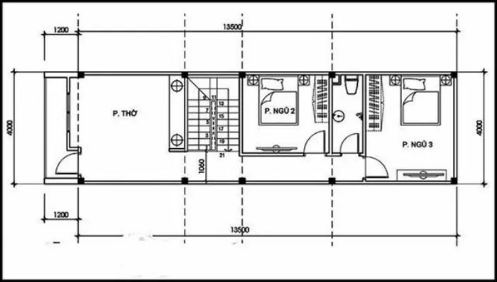 Thiết kế nhà 2 tầng 50m2 - 6