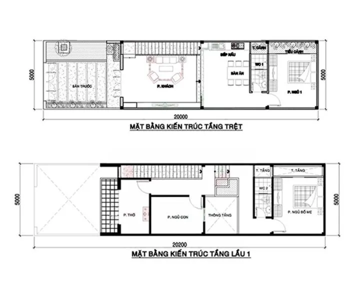 Thiết kế nhà 2 tầng 50m2 - 9