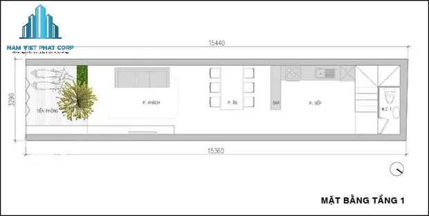 Mẫu thiết kế nhà ống 3 tầng 50m2