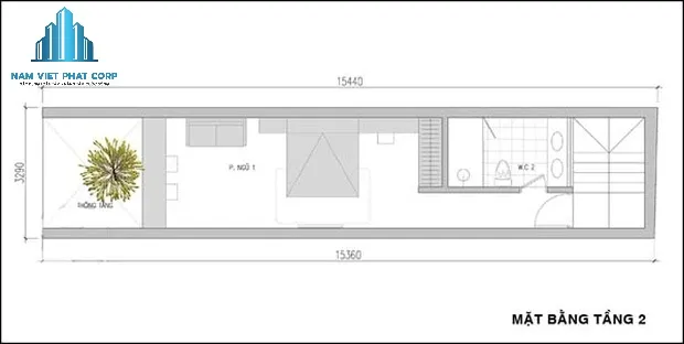 Mẫu thiết kế nhà ống 3 tầng 50m2