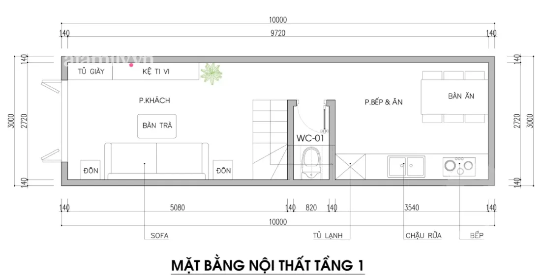 Mẫu nhà phố đẹp cho diện tích nhỏ - 2