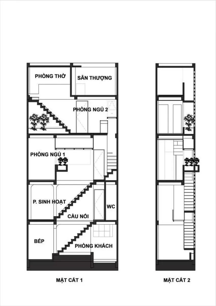 Thiết kế, thi công nhà có diện tích nhỏ 7x4 - 1